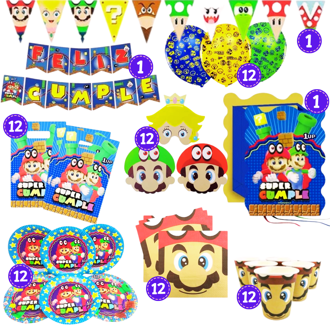 Pack Super Cumpleaños Mario