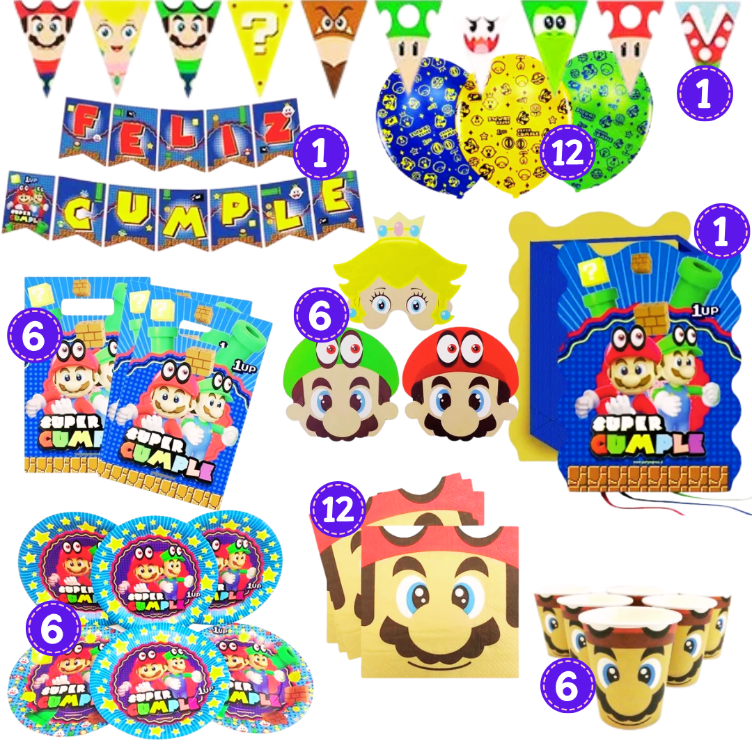Pack Super Cumpleaños Mario