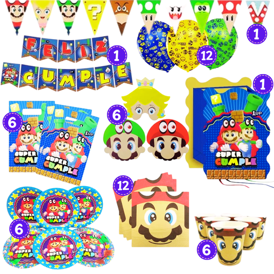 Pack Super Cumpleaños Mario