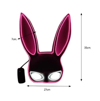 Mascara neon orejas de conejo / a color a eleccion