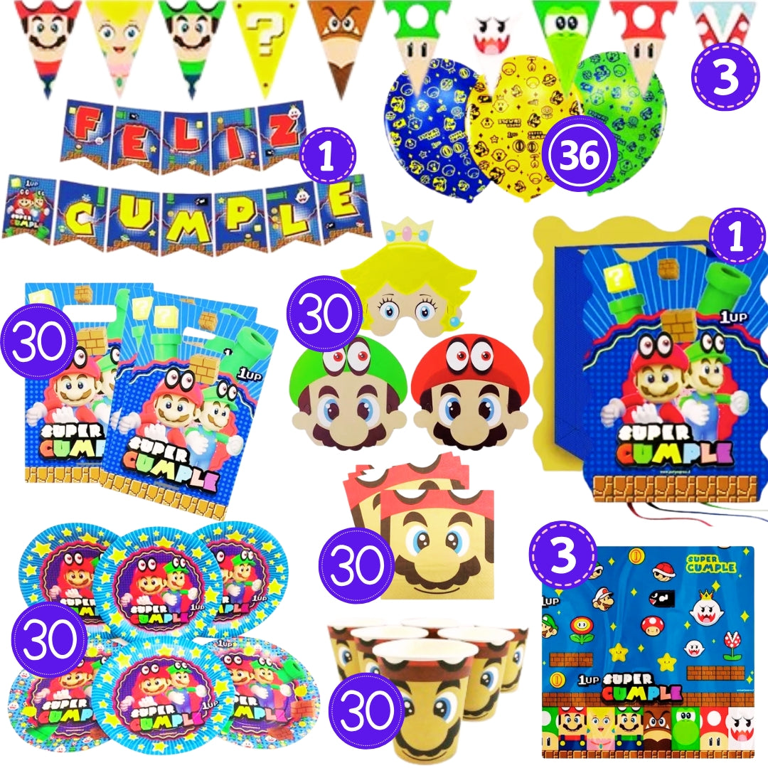 Pack Super Cumpleaños Mario