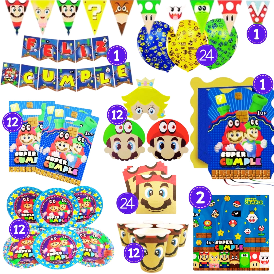 Pack Super Cumpleaños Mario