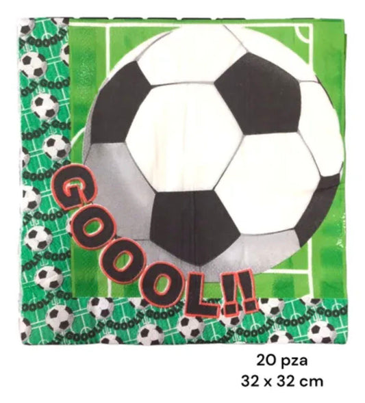 Servilletas Fútbol x12 Unidades
