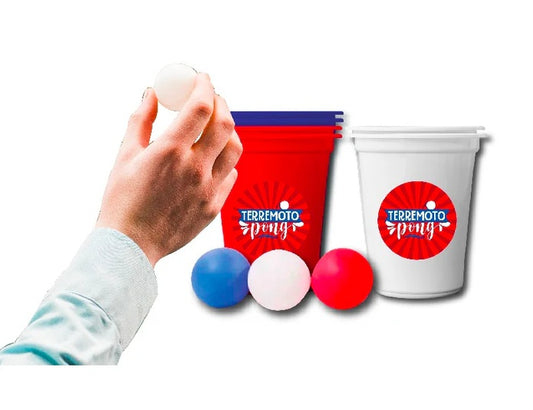 Vasos Terremoto Pong Chile - 6Unds - 600Ml