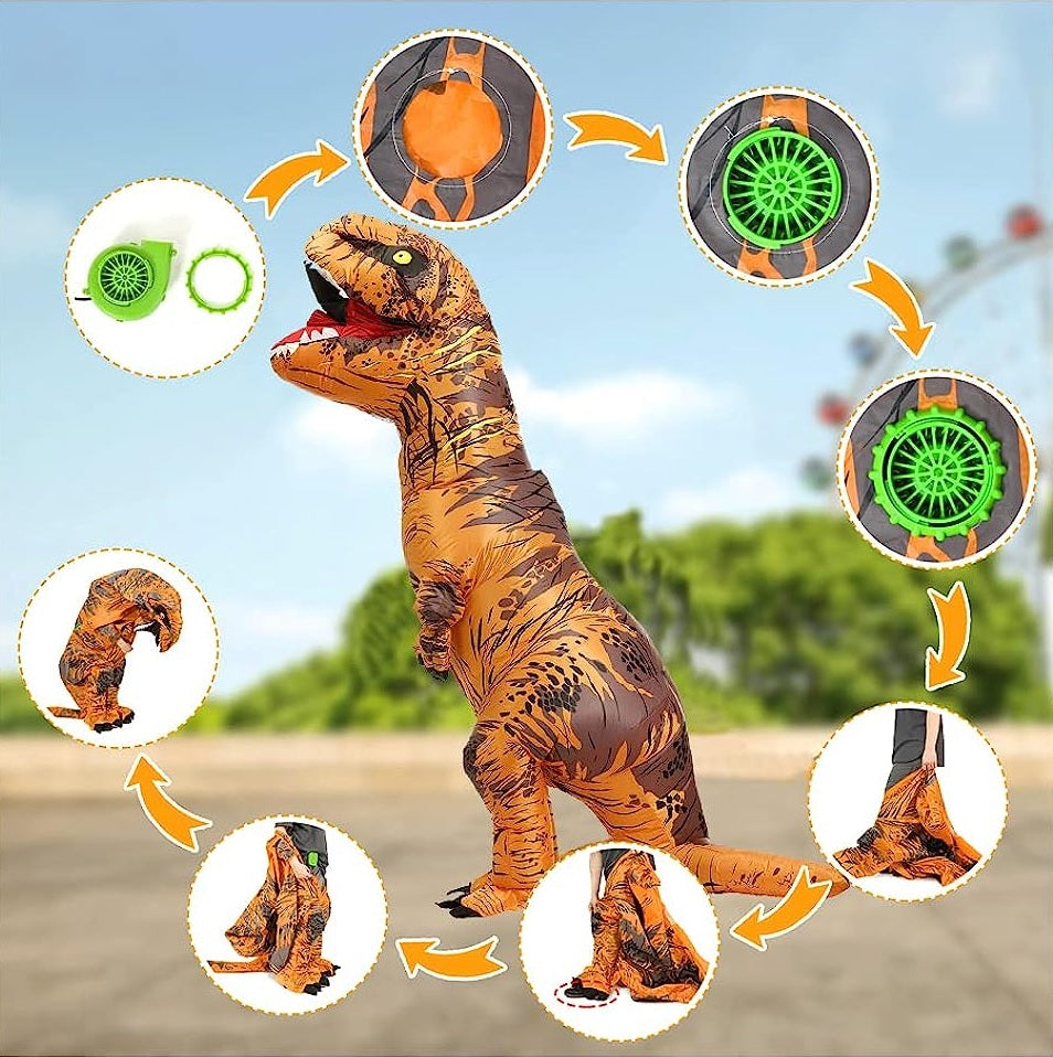 Disfraz dinosaurio inflable T-Rex