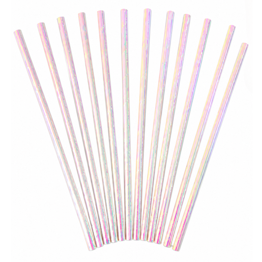 BOMBILLA PAPEL X 12 IRISDICENTE PERLA
