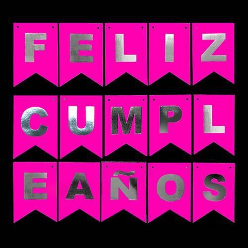 Banner Feliz Cumpleaños Flúor Fucsia