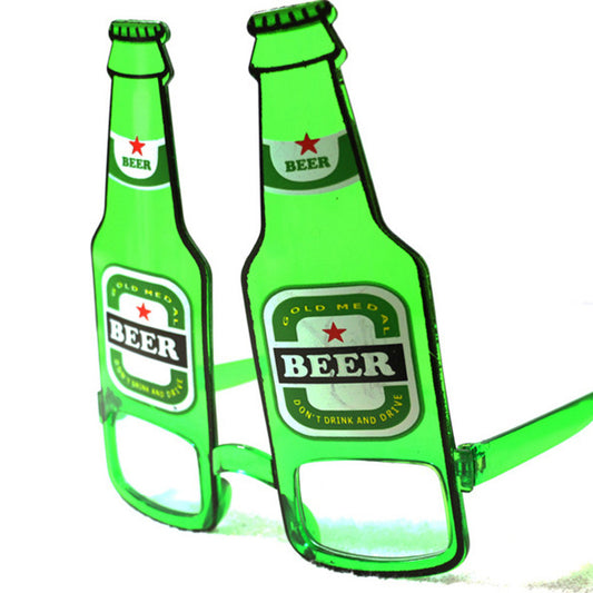 Anteojos cerveza botella verde