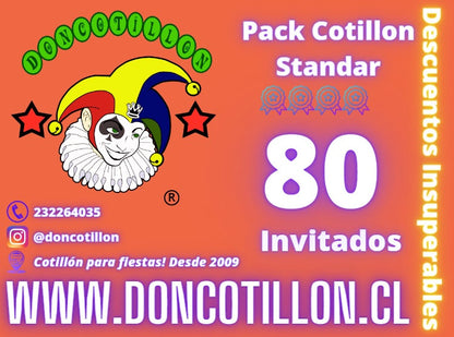 Pack cotillon standar 80 personas
