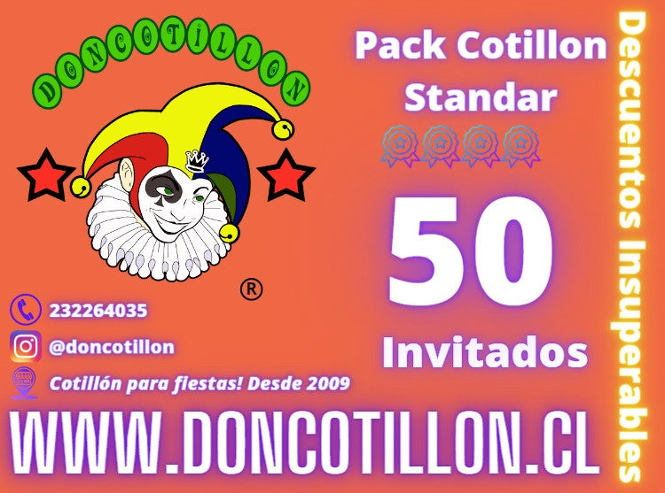 Pack cotillon 50 personas standar