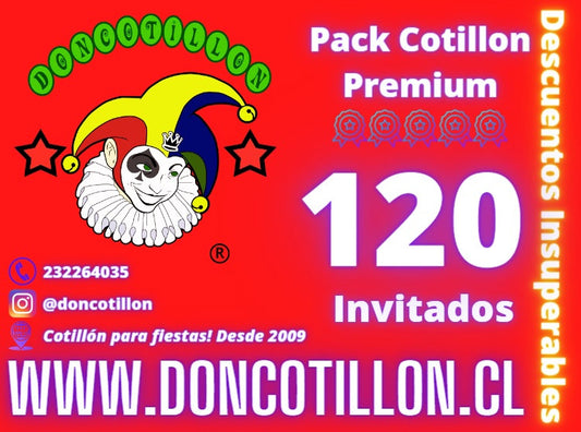 Pack cotillon 120 personas premium