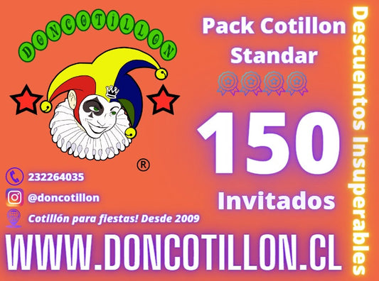 Pack cotillon 150 personas standar