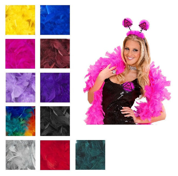 Boa de plumas color 2 metros - Accesorios de Disfraz