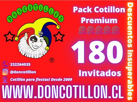 Pack cotillon premium 180 invitados
