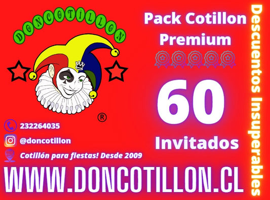 Pack cotillon premium 60 invitados