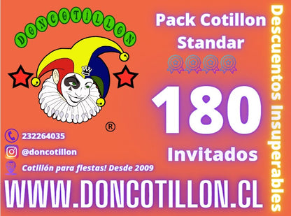 Pack cotillon standar 180 invitados