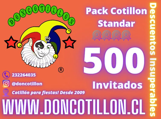 Pack cotillon standar 500 invitados